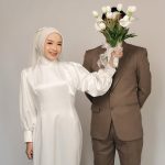 Aurora dress - white -- By Mira All size ( Start bb 40-60kg ) LD 100cm PB 150cm & panjang ekor 170cm Include jilbab Rekomen Prewedding & Birthday partyGaun hanya disewakan & Tidak dijual Info lebi-1